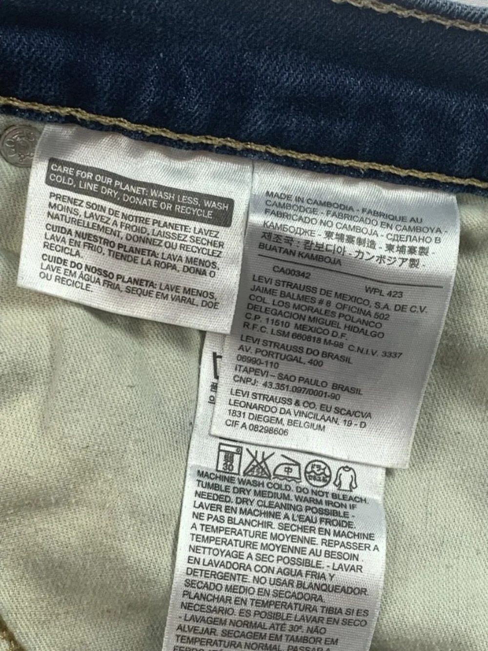 Levis 541 Athletic Taper Mens Jeans W42 L32 Medium Blue Wash Zip Fly Denim